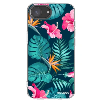 Picasee διαφανής θήκη σιλικόνης Apple iPhone 17e - Pink Monstera