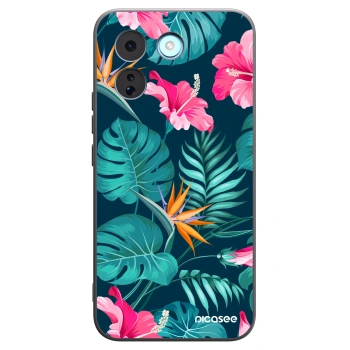 Picasee Μαύρη θήκη σιλικόνης για Xiaomi Redmi Note 17 Pro MAX 5G - Pink Monstera