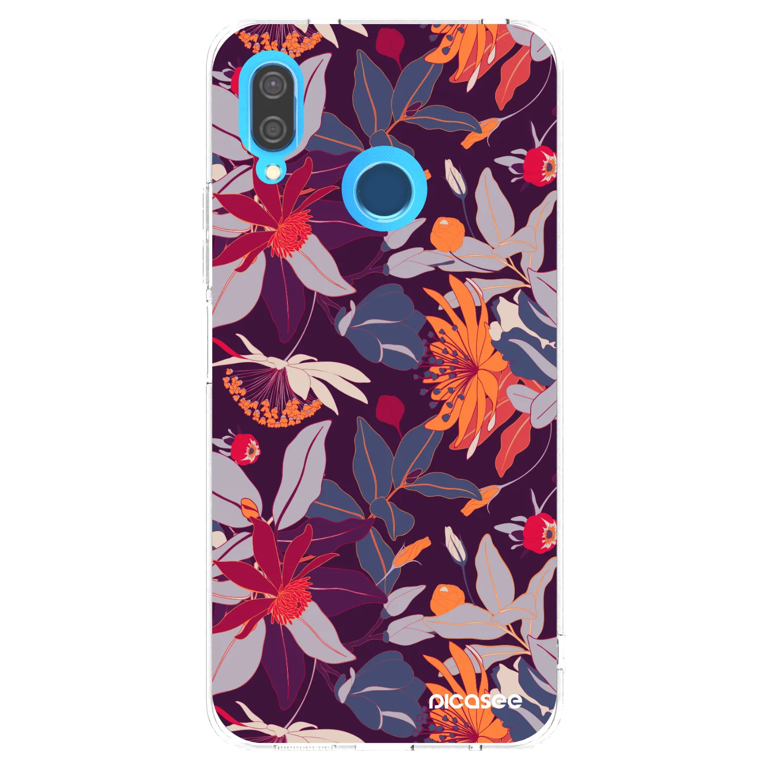 Picasee διαφανής θήκη σιλικόνης Huawei P20 Lite - Purple Leaf