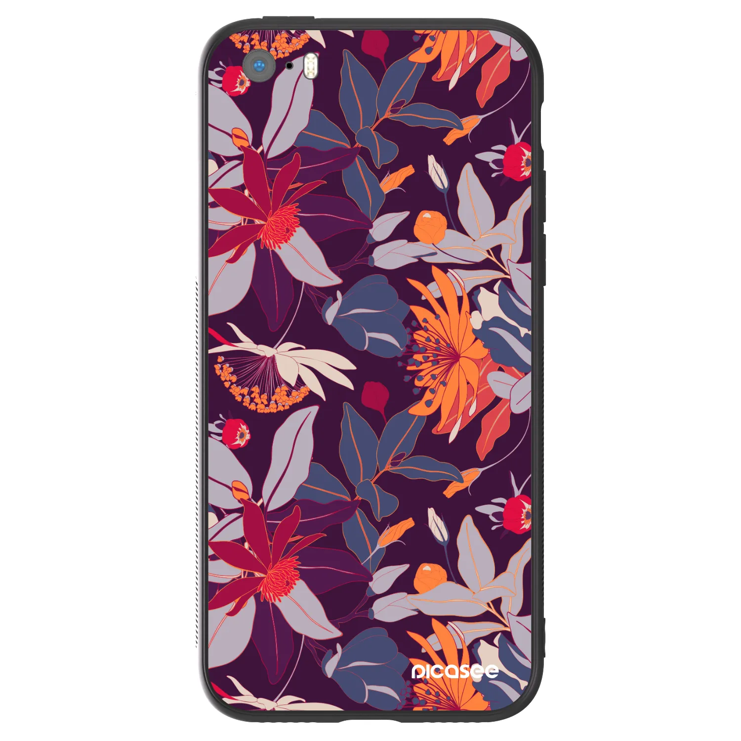 Picasee ULTIMATE CASE για Apple iPhone 5/5S/SE - Purple Leaf