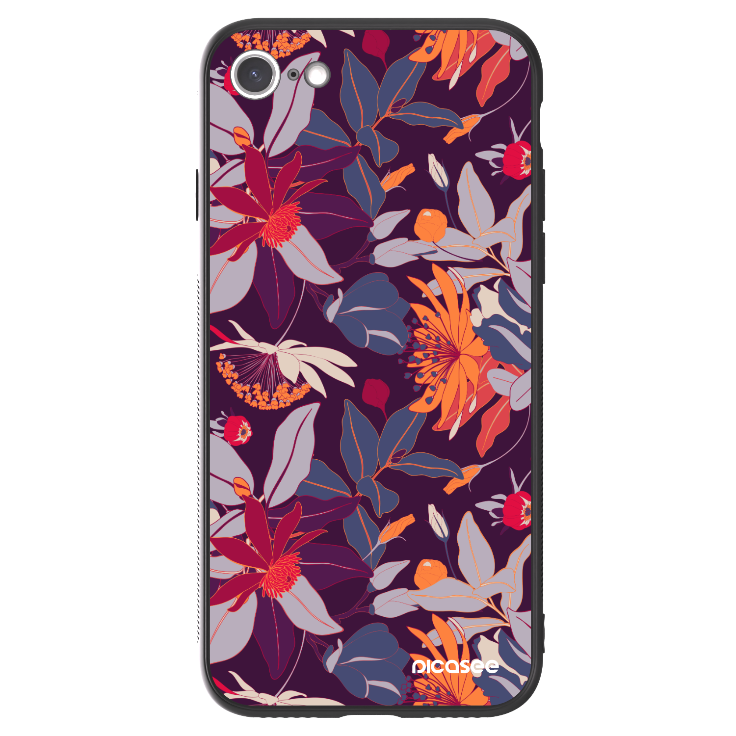 Picasee ULTIMATE CASE για Apple iPhone SE 2020 - Purple Leaf