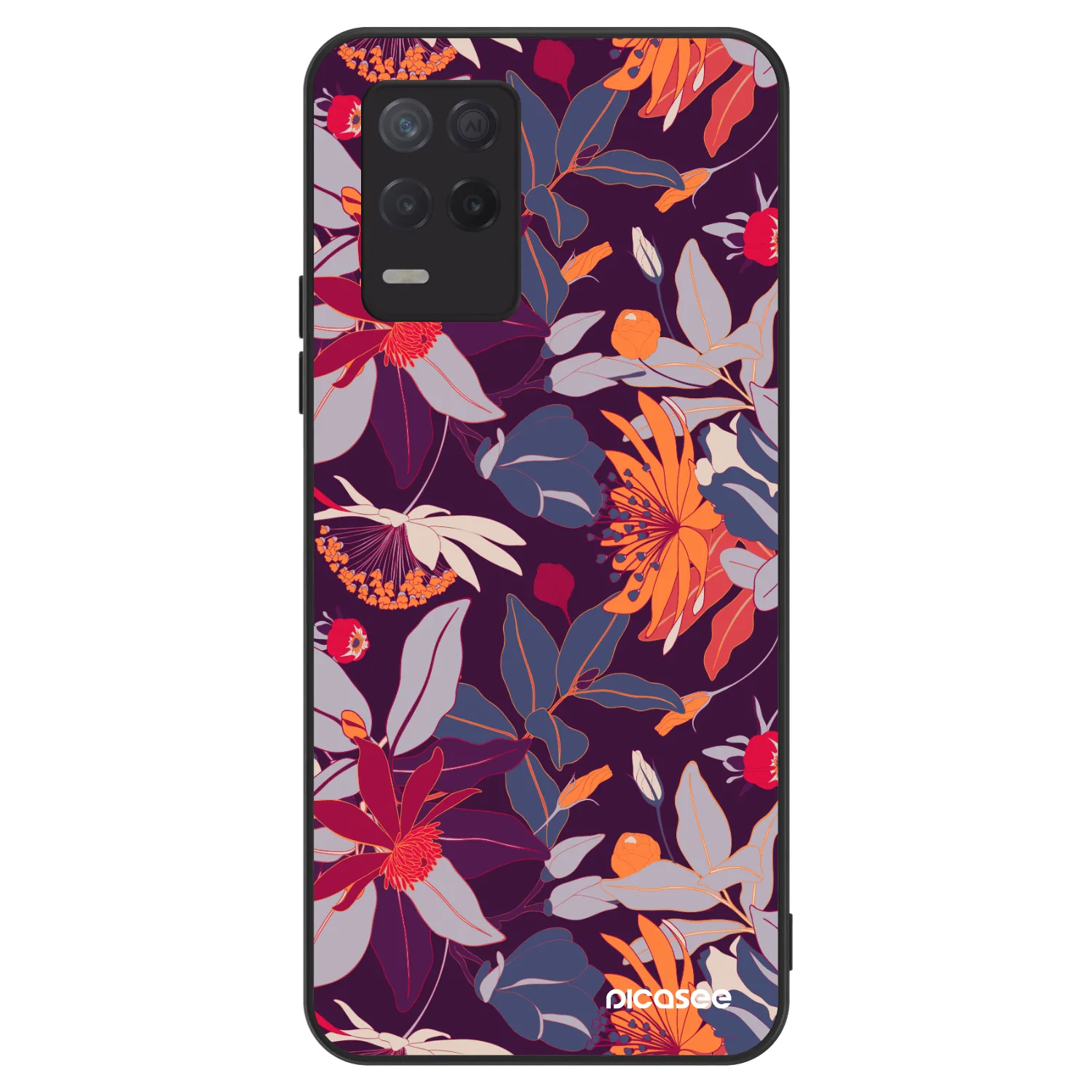 Picasee ULTIMATE CASE για Realme 8 5G - Purple Leaf