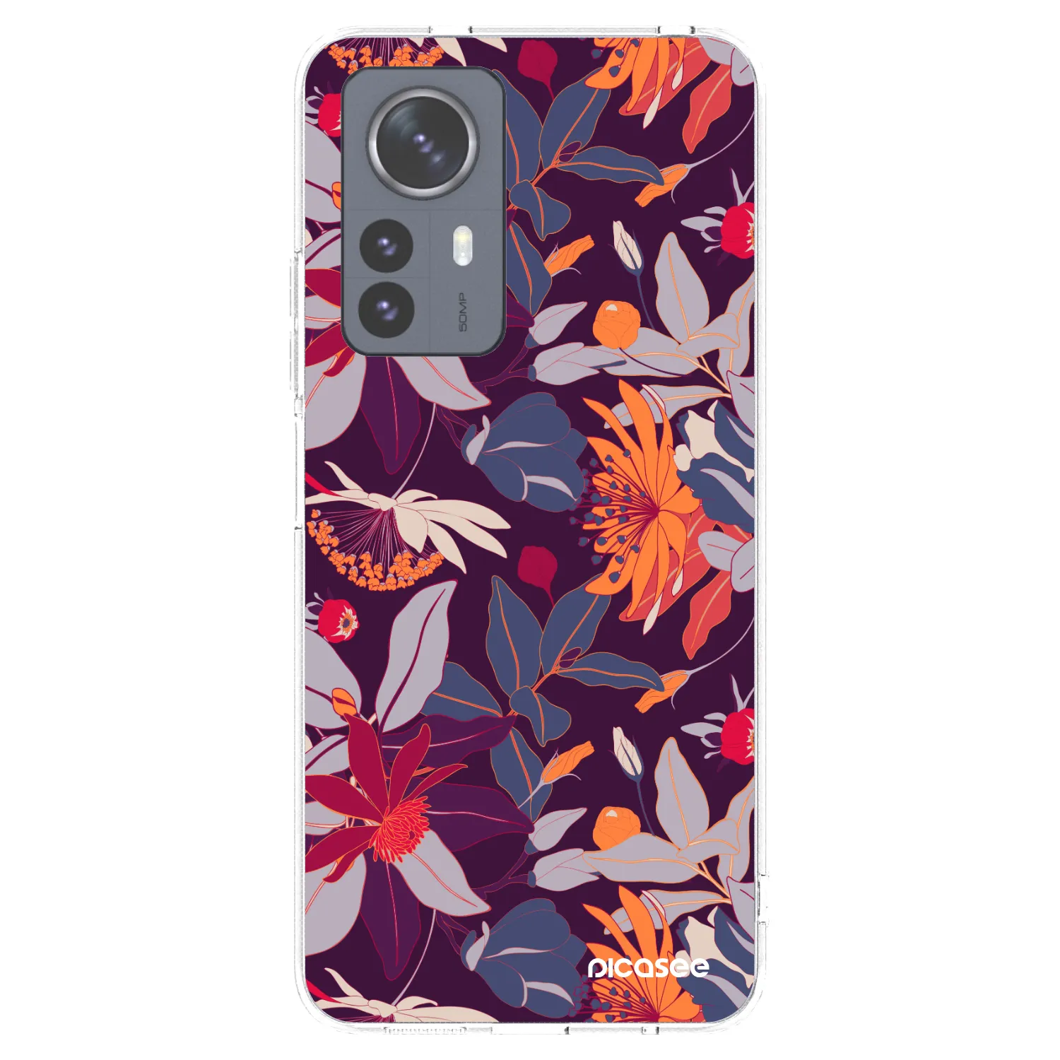 Picasee διαφανής θήκη σιλικόνης Xiaomi 12 Pro - Purple Leaf