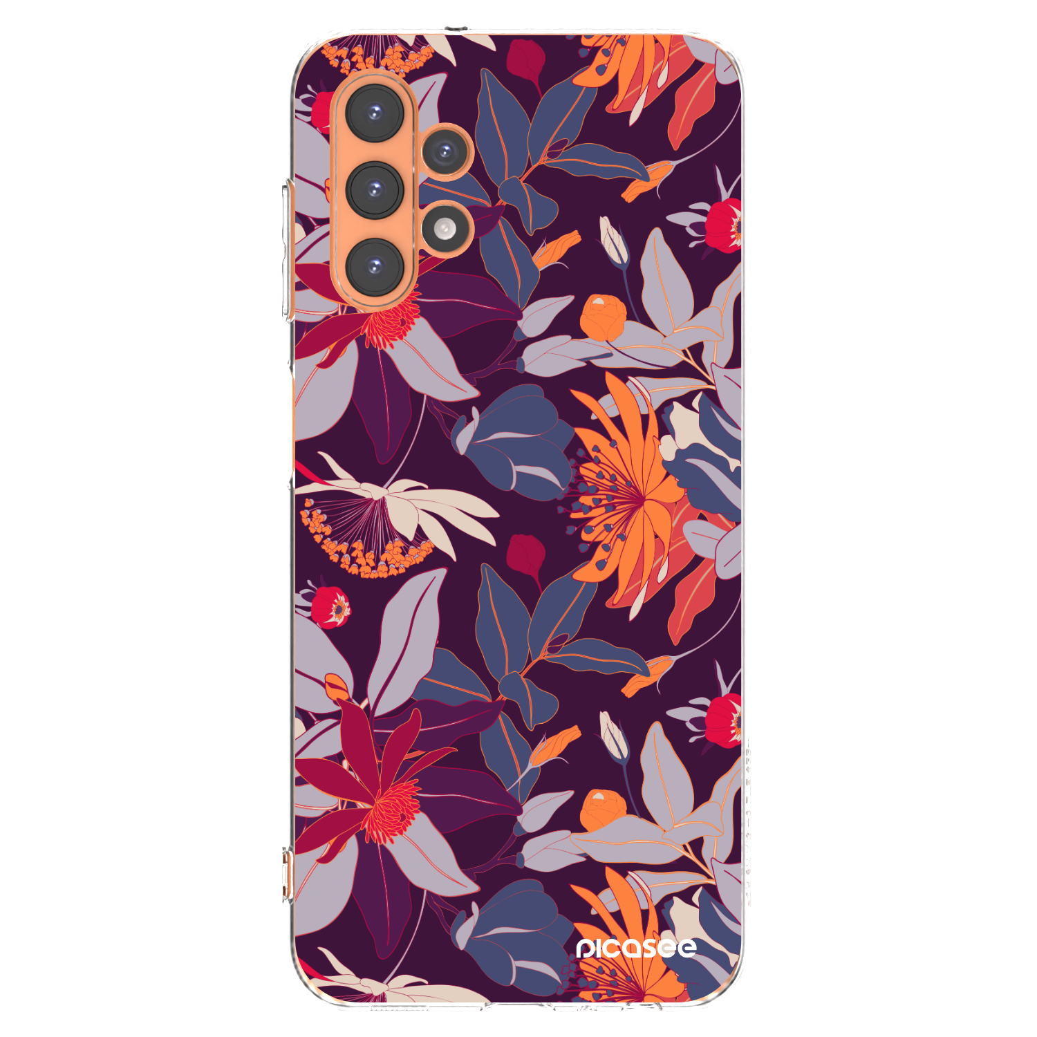 Picasee διαφανής θήκη σιλικόνης Samsung Galaxy A13 4G A135 - Purple Leaf