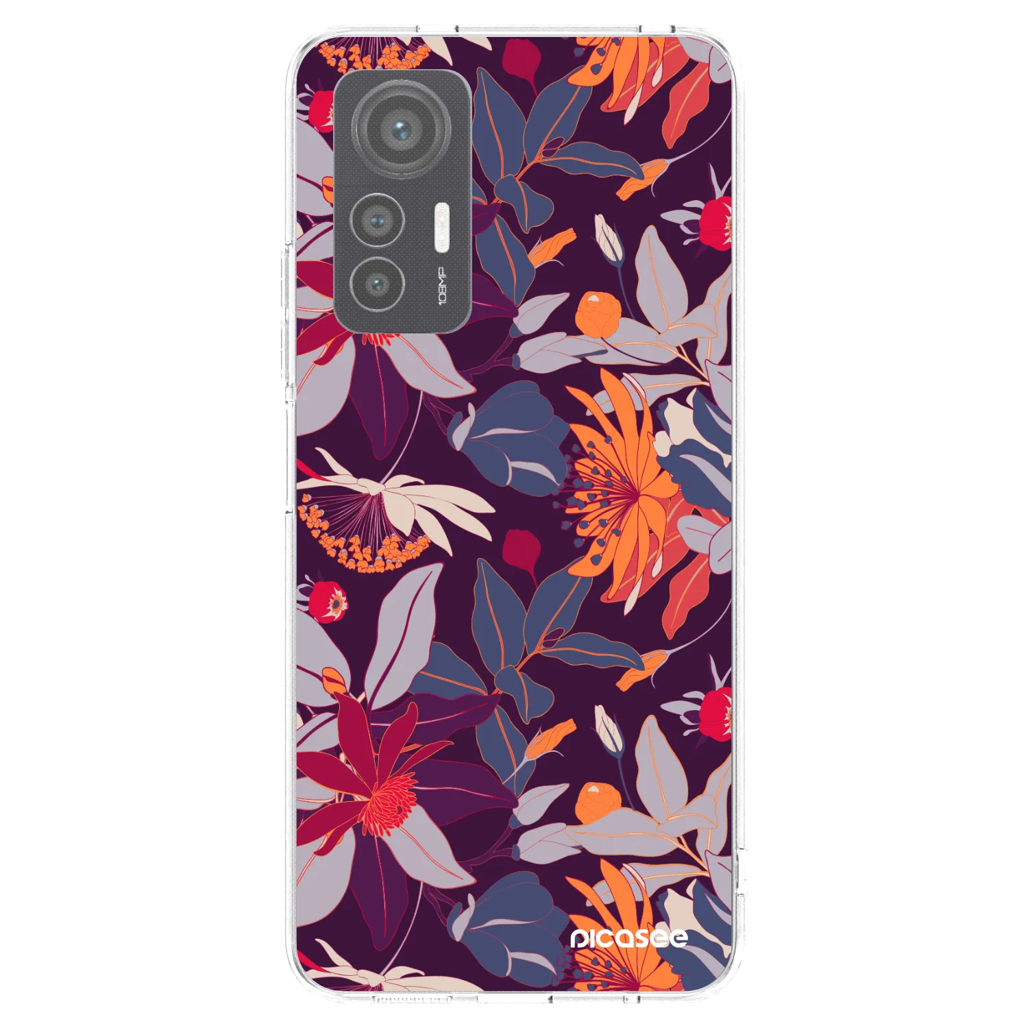 Picasee διαφανής θήκη σιλικόνης Xiaomi 12 Lite - Purple Leaf