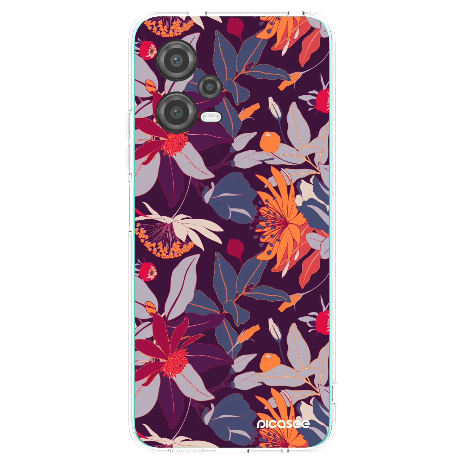 Picasee διαφανής θήκη σιλικόνης Xiaomi Poco X5 - Purple Leaf