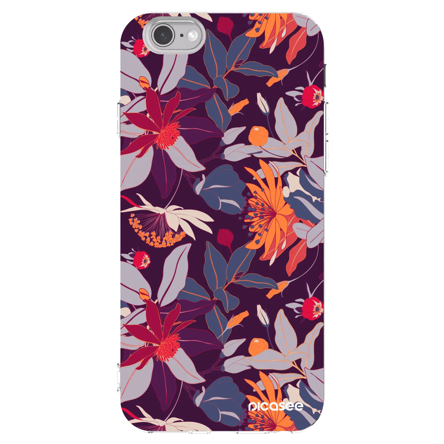 Picasee διαφανής θήκη σιλικόνης Apple iPhone 6/6S - Purple Leaf