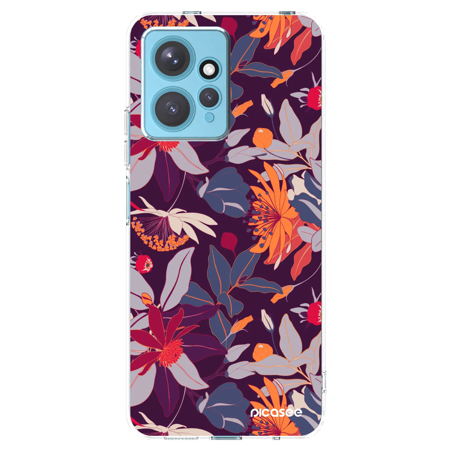Picasee διαφανής θήκη σιλικόνης Xiaomi Redmi Note 12 4G - Purple Leaf