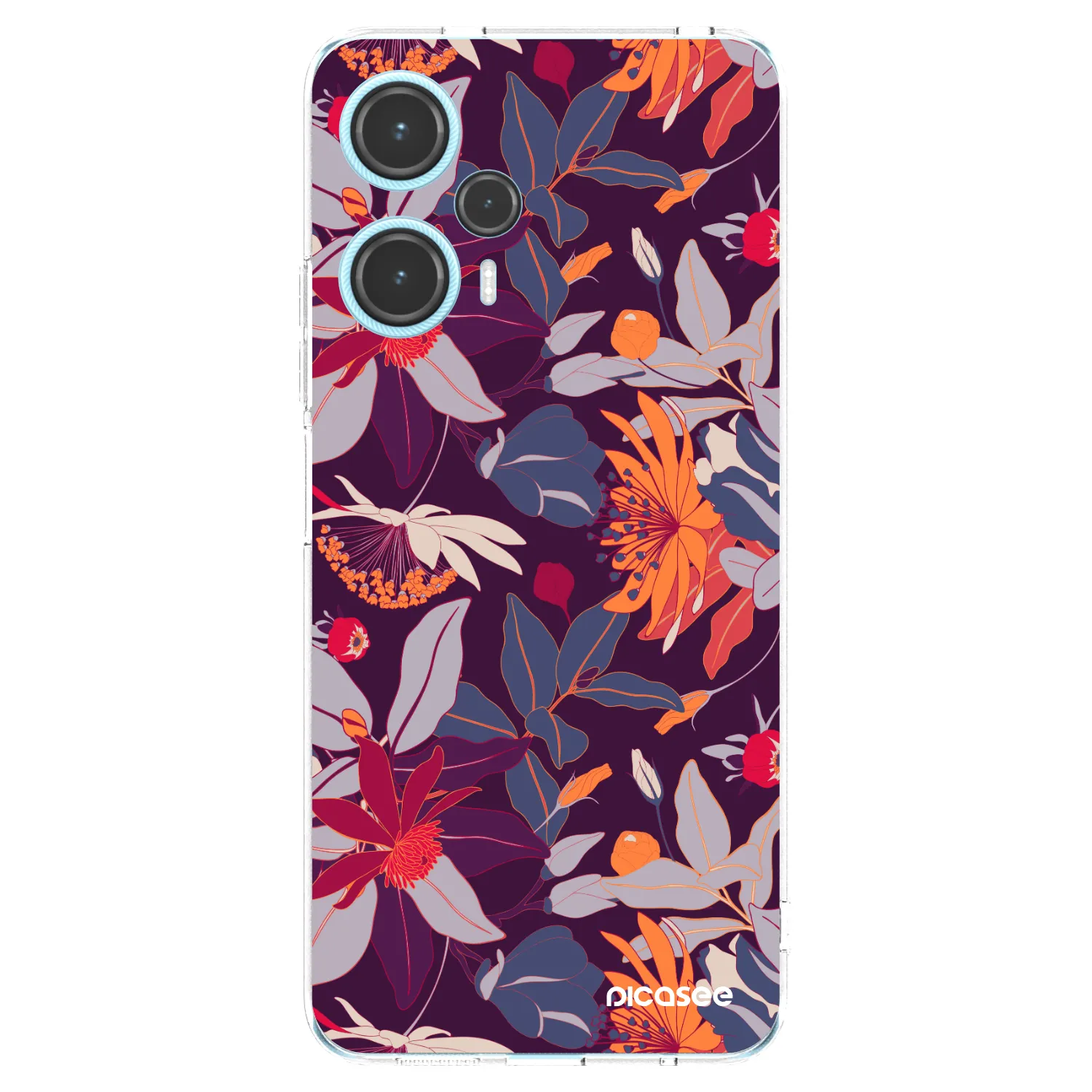 Picasee διαφανής θήκη σιλικόνης Xiaomi Poco F5 - Purple Leaf