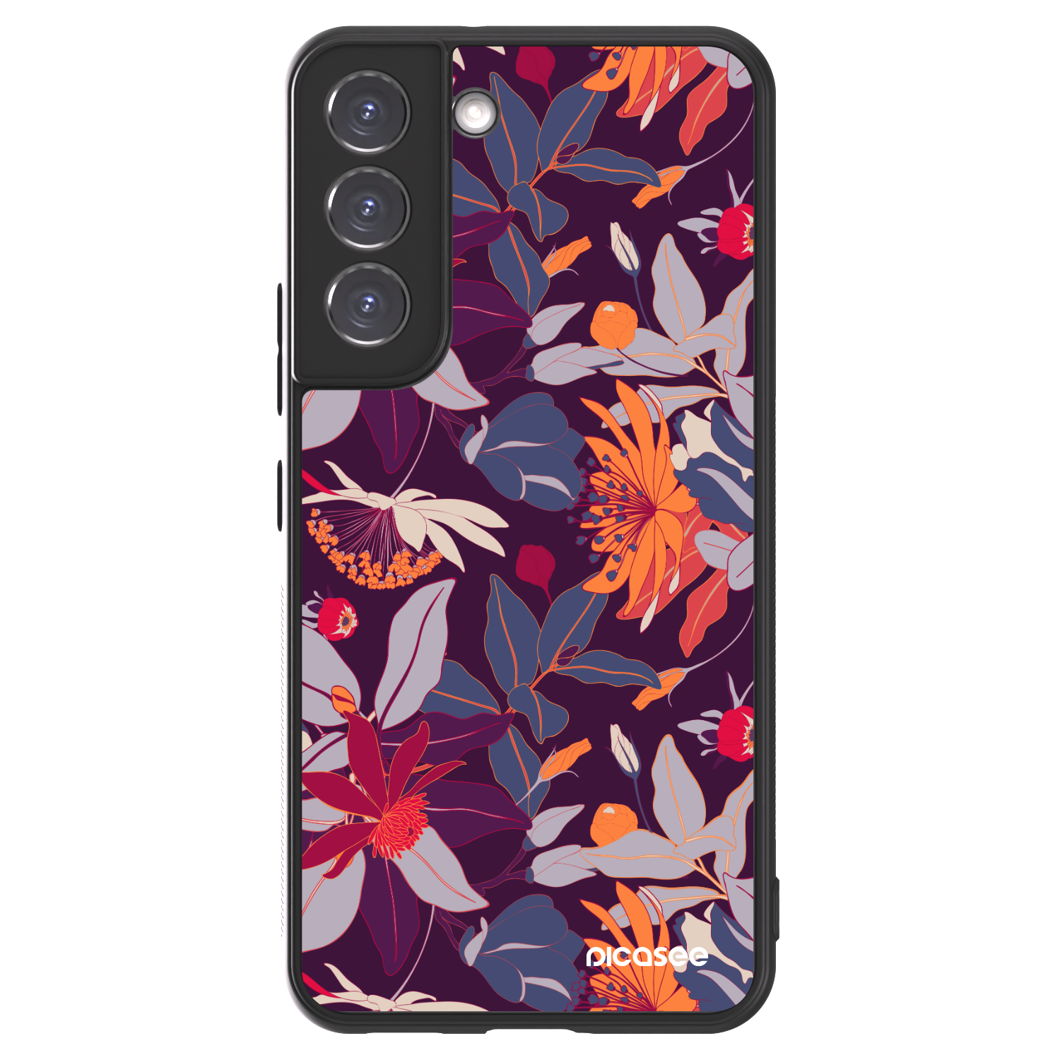 Picasee ULTIMATE CASE PowerShare για Samsung Galaxy S22 5G - Purple Leaf