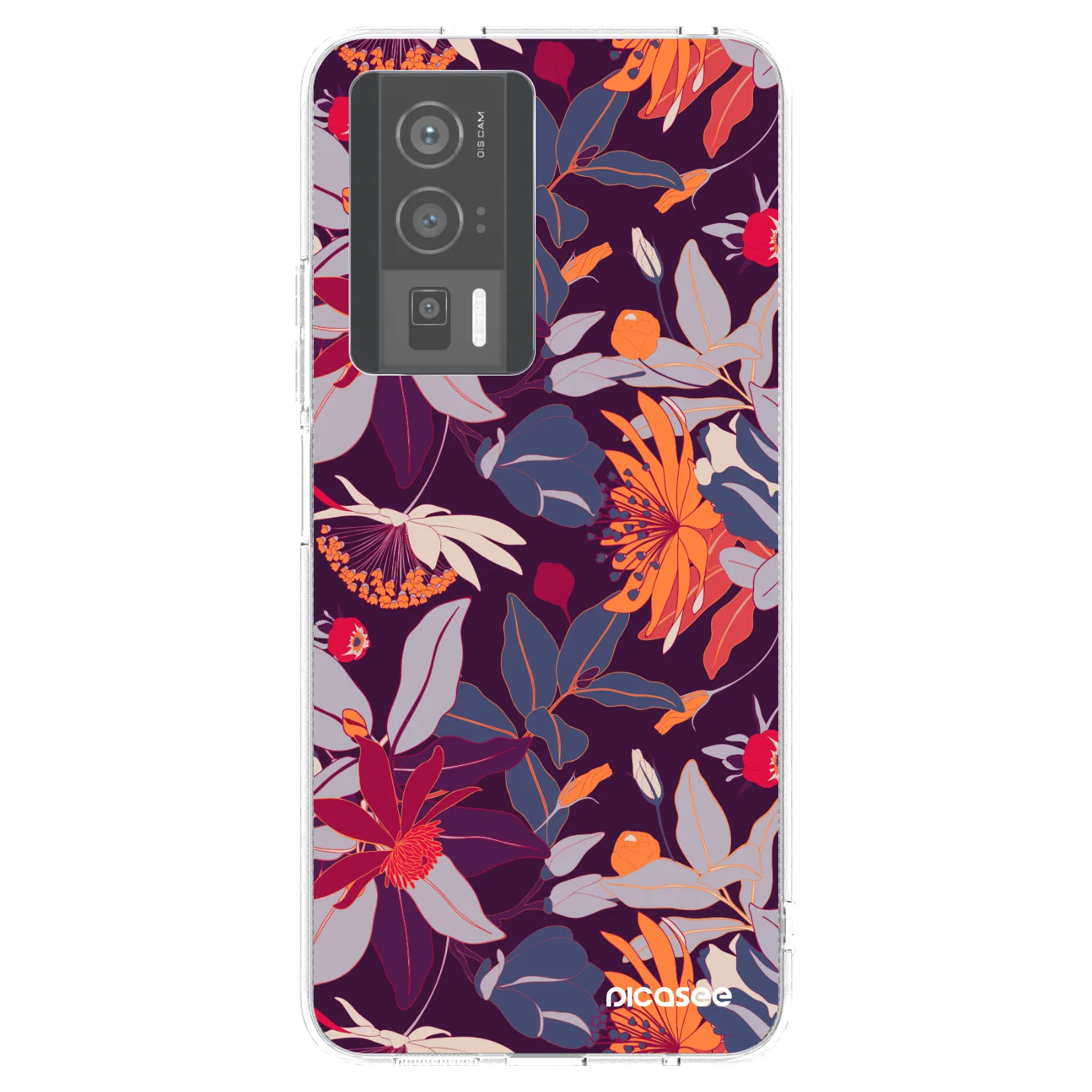 Picasee διαφανής θήκη σιλικόνης Xiaomi Poco F5 Pro 5G - Purple Leaf