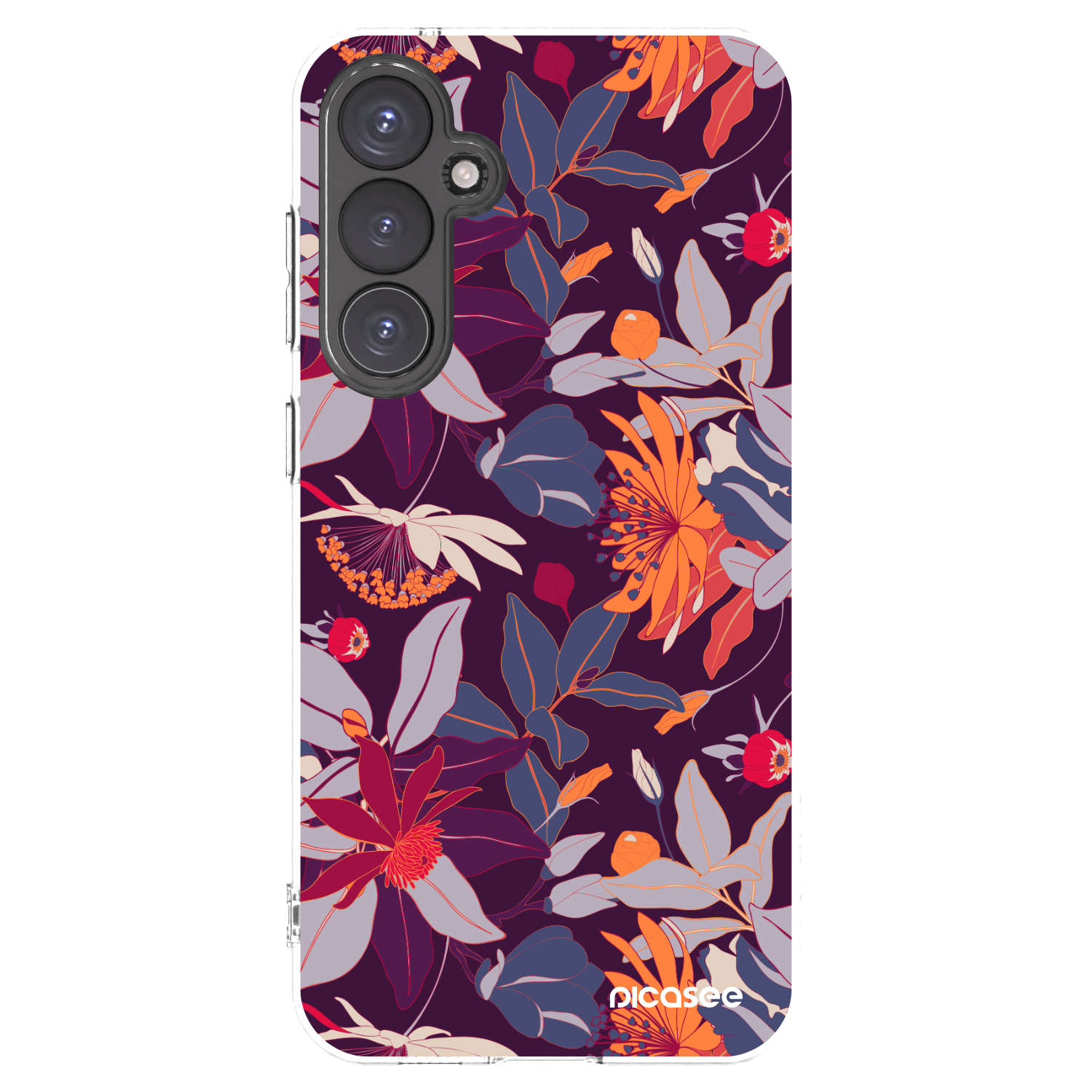 Picasee διαφανής θήκη σιλικόνης Samsung Galaxy S23 FE S711B - Purple Leaf