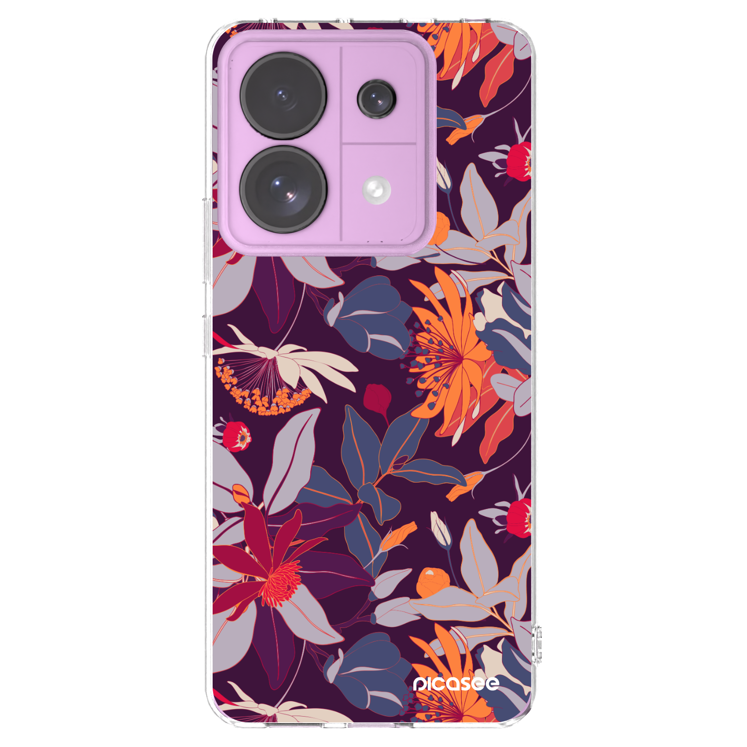 Picasee διαφανής θήκη σιλικόνης Xiaomi Redmi Note 13 Pro 5G - Purple Leaf