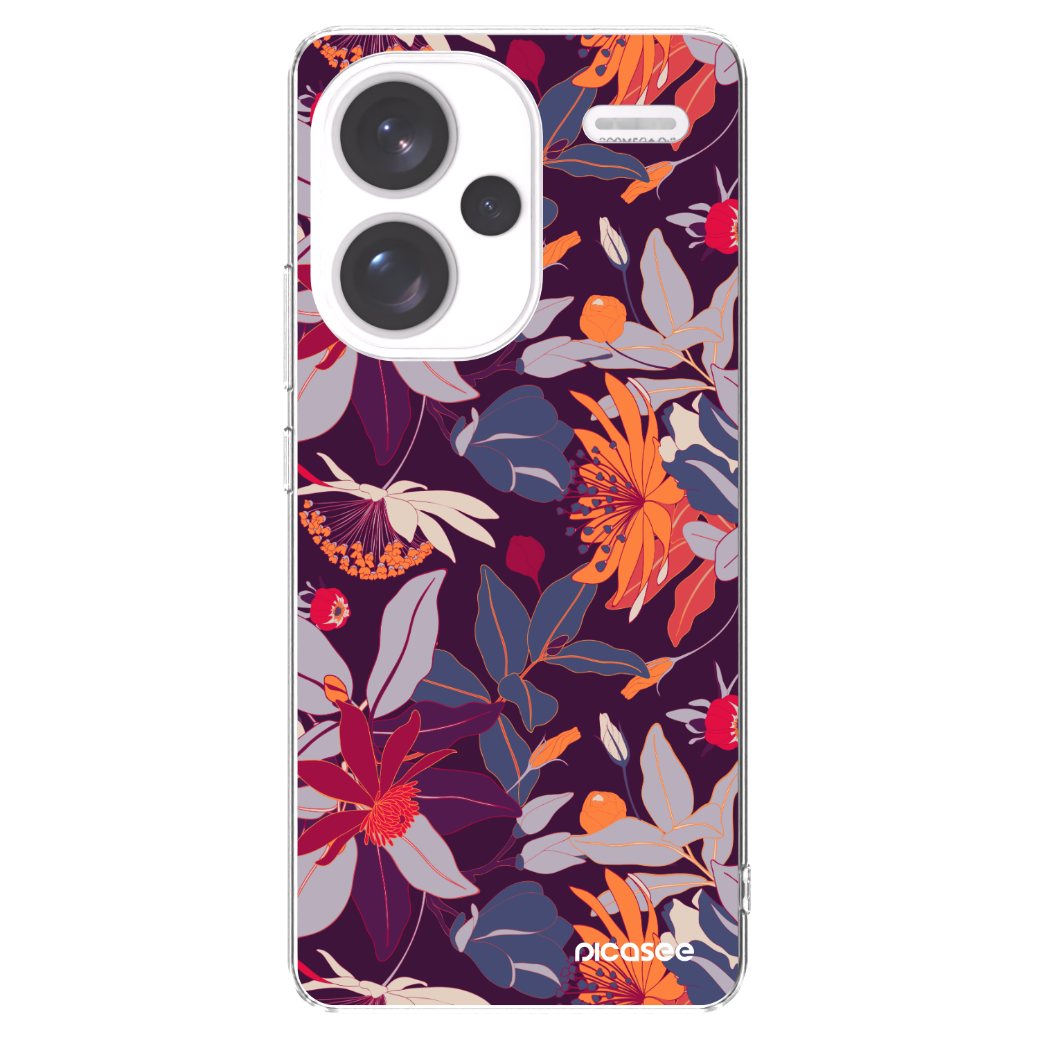Picasee διαφανής θήκη σιλικόνης Xiaomi Redmi Note 13 Pro+ 5G - Purple Leaf