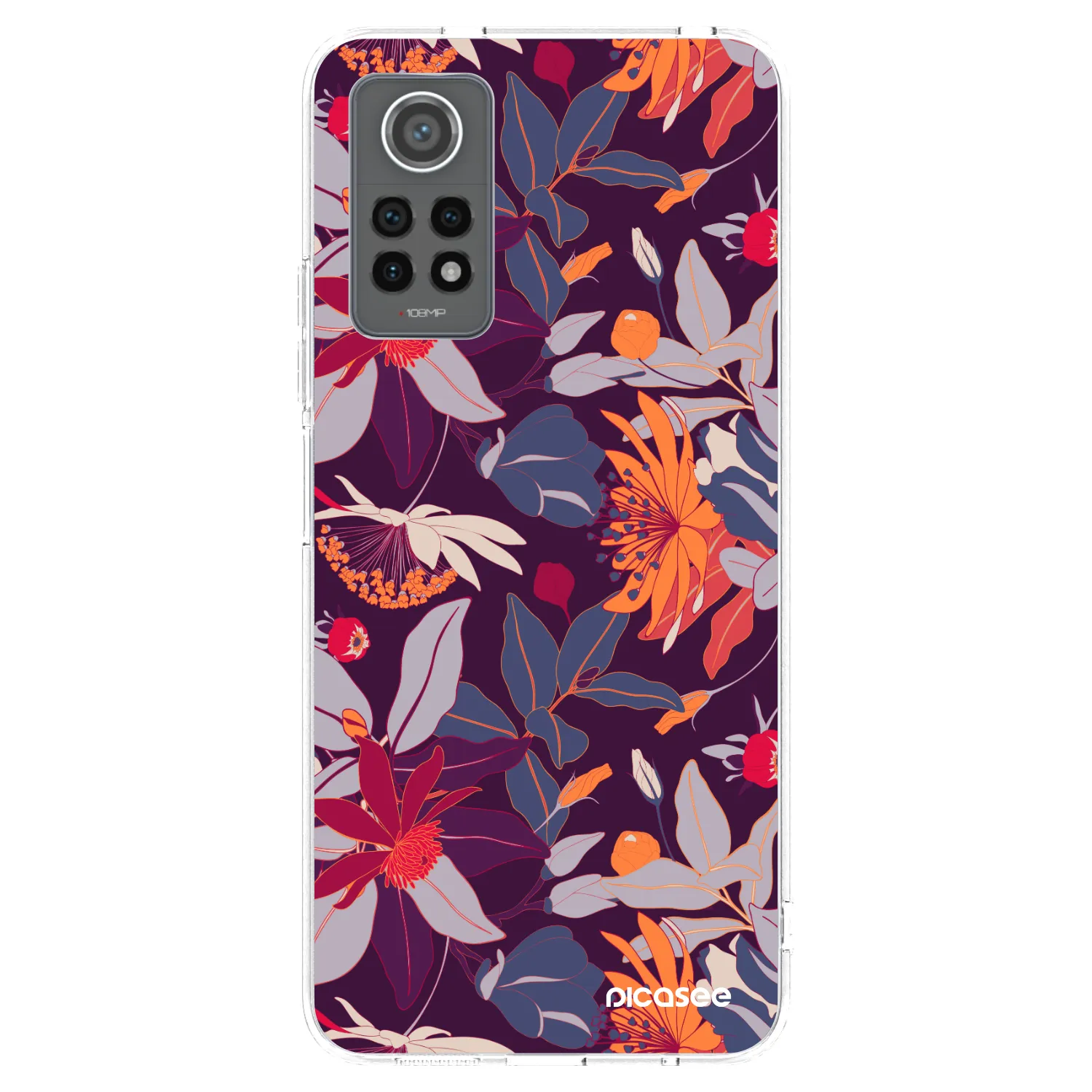 Picasee διαφανής θήκη σιλικόνης Xiaomi Redmi Note 12 Pro 4G - Purple Leaf