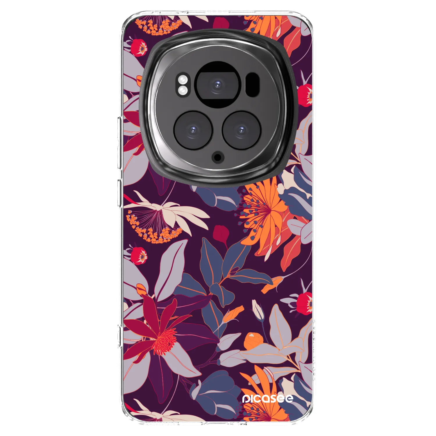Picasee διαφανής θήκη σιλικόνης Honor Magic6 Pro - Purple Leaf