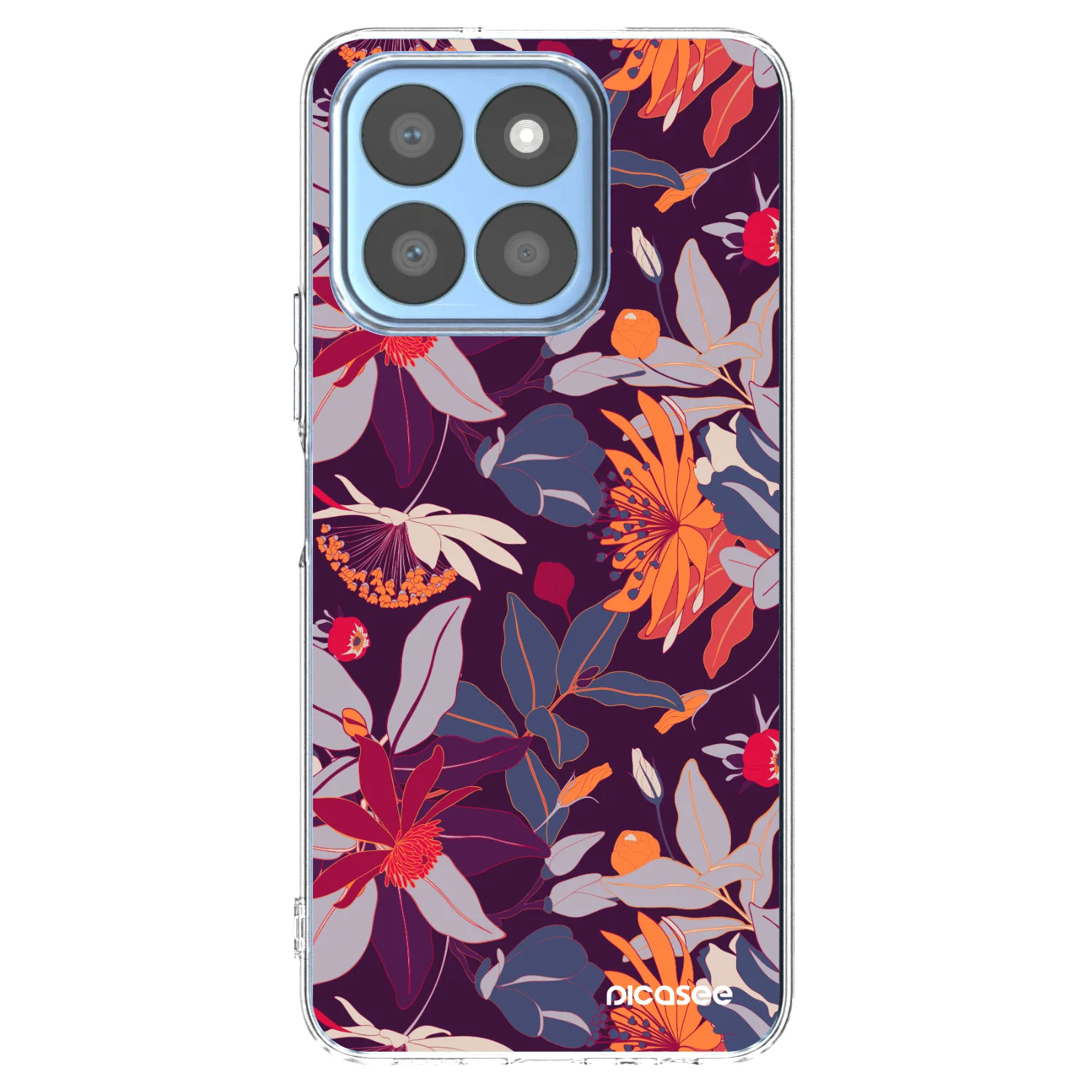 Picasee διαφανής θήκη σιλικόνης Honor X8b - Purple Leaf