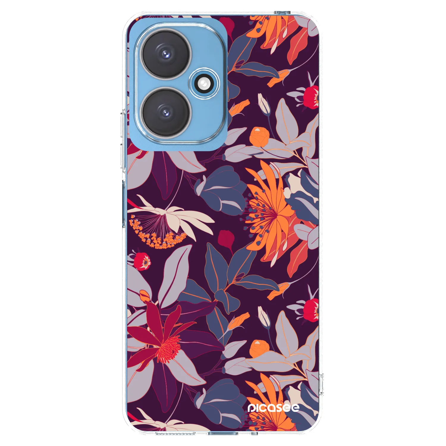 Picasee διαφανής θήκη σιλικόνης Xiaomi Redmi 13C 5G - Purple Leaf