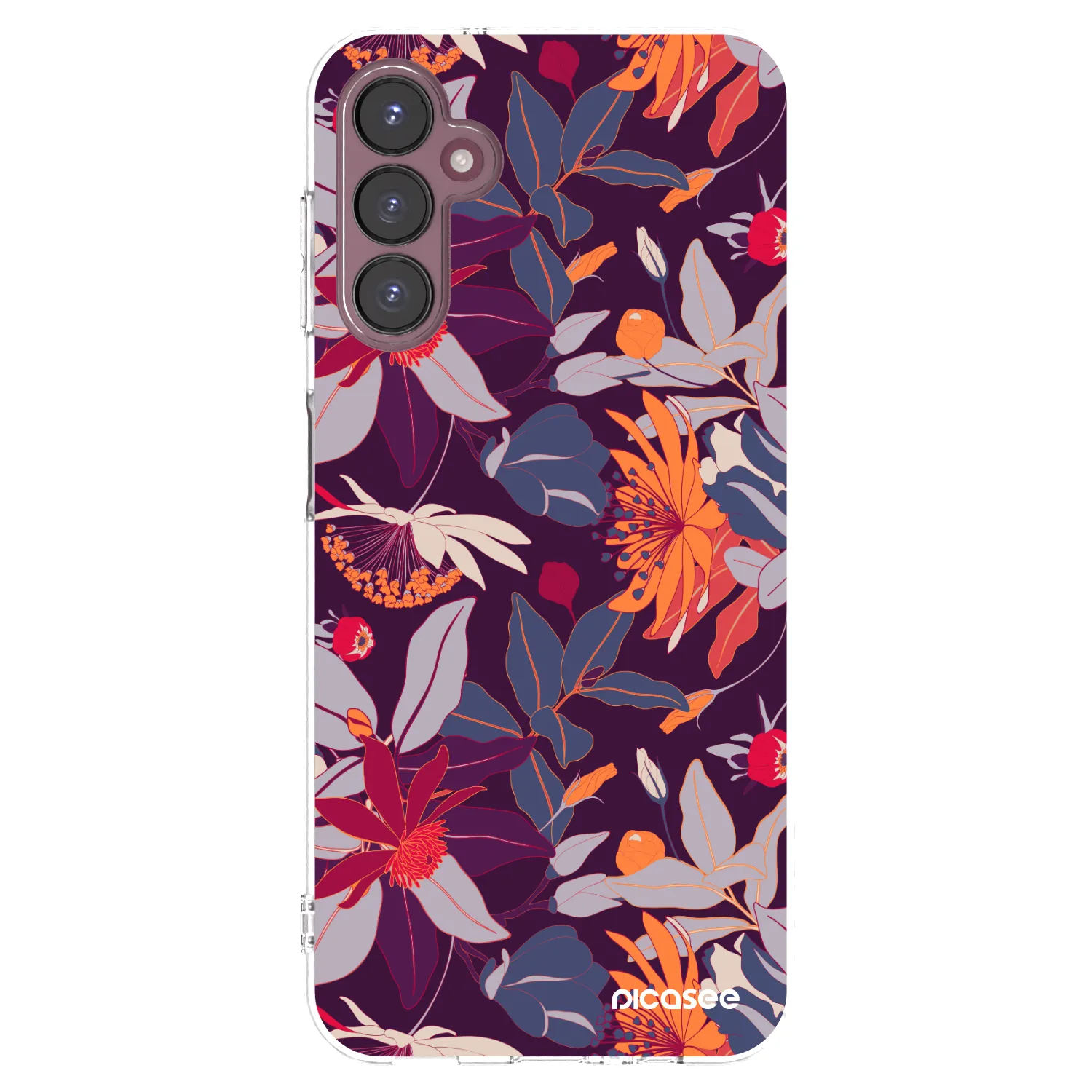 Picasee διαφανής θήκη σιλικόνης Samsung Galaxy A05s A057G - Purple Leaf