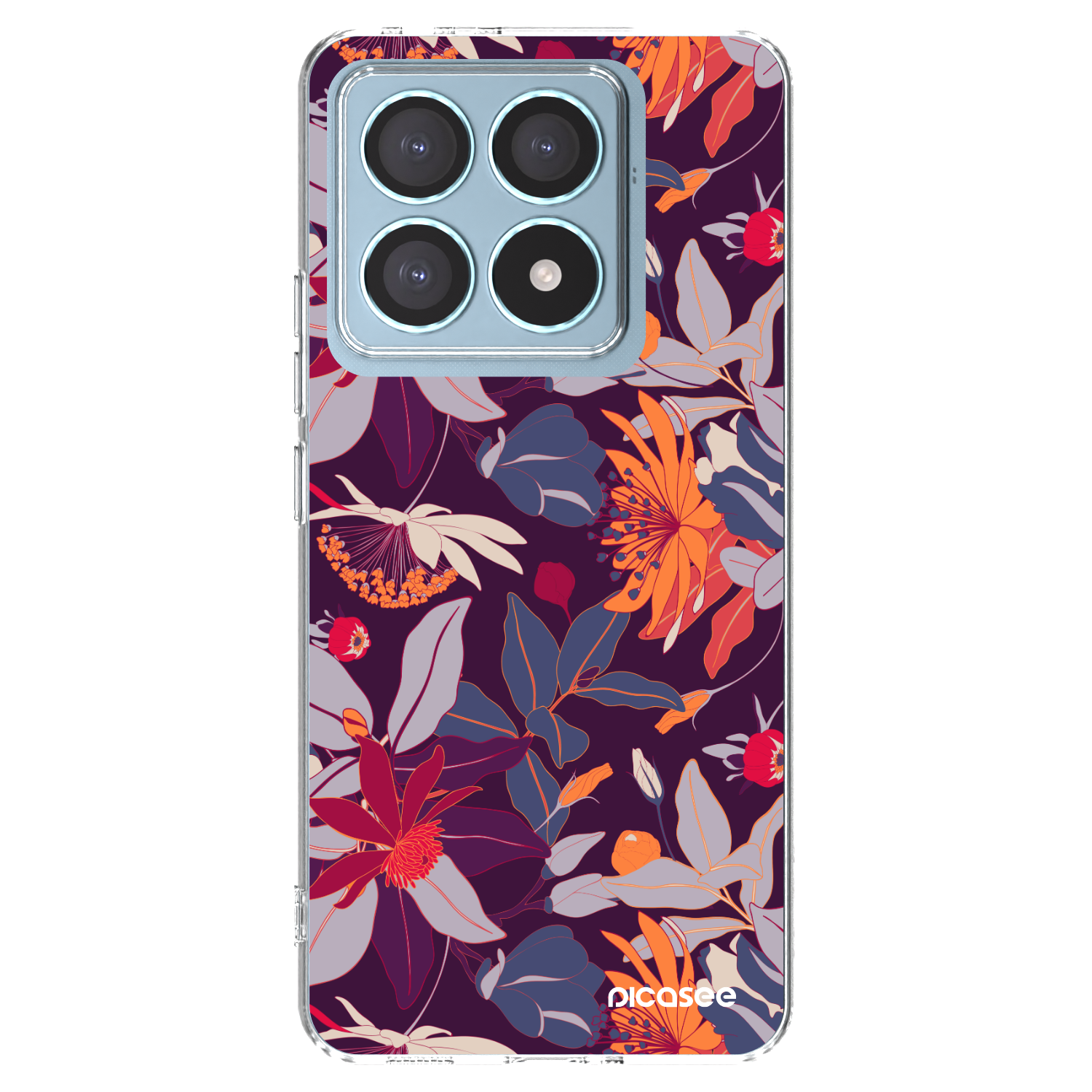 Picasee διαφανής θήκη σιλικόνης Xiaomi 14T Pro - Purple Leaf