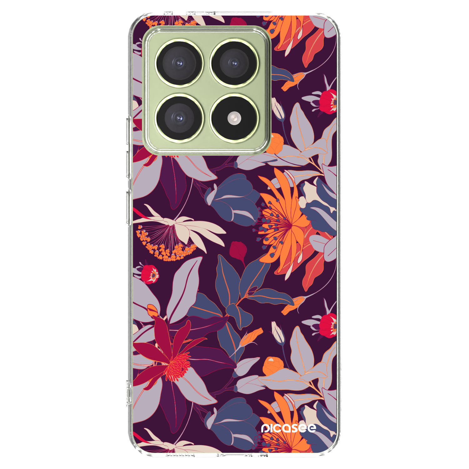 Picasee διαφανής θήκη σιλικόνης Xiaomi 14T - Purple Leaf