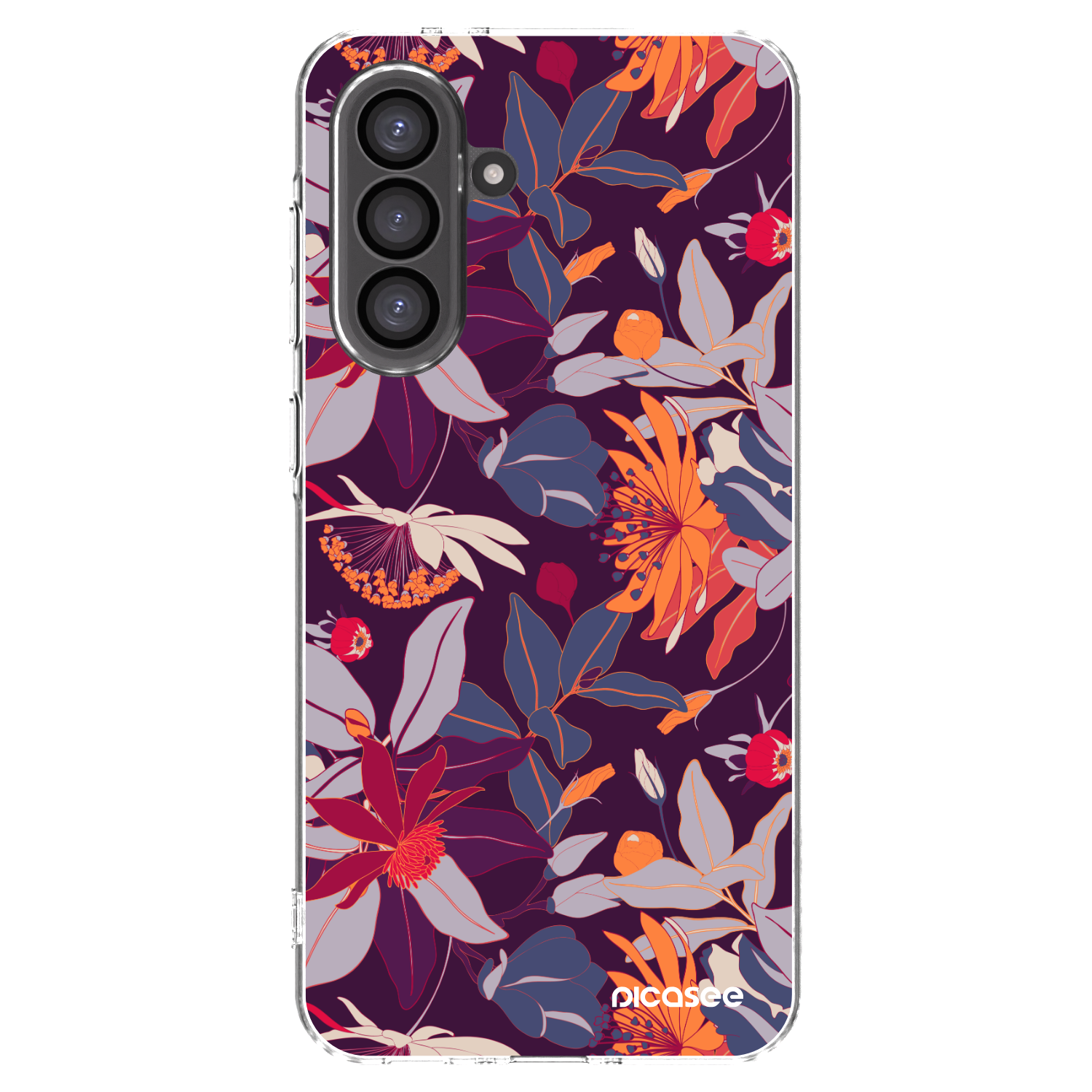 Picasee διαφανής θήκη σιλικόνης Samsung Galaxy A36 5G - Purple Leaf