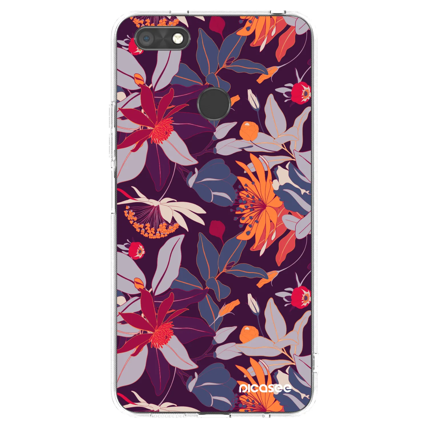 Picasee διαφανής θήκη σιλικόνης Huawei P9 Lite Mini - Purple Leaf