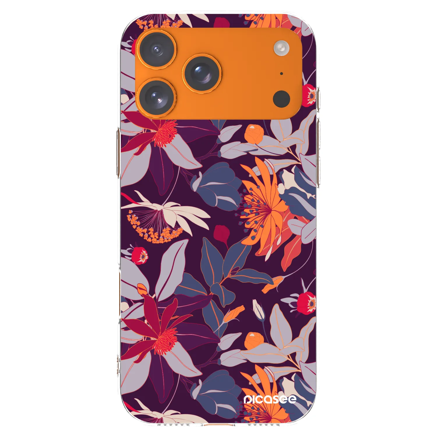 Picasee διαφανής θήκη σιλικόνης Apple iPhone 17 Pro Max - Purple Leaf