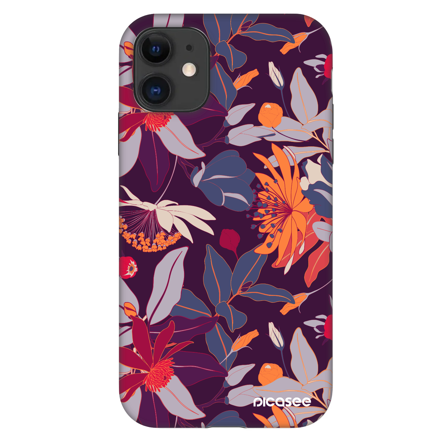 Picasee Fashion Case για Apple iPhone 11 - Purple Leaf