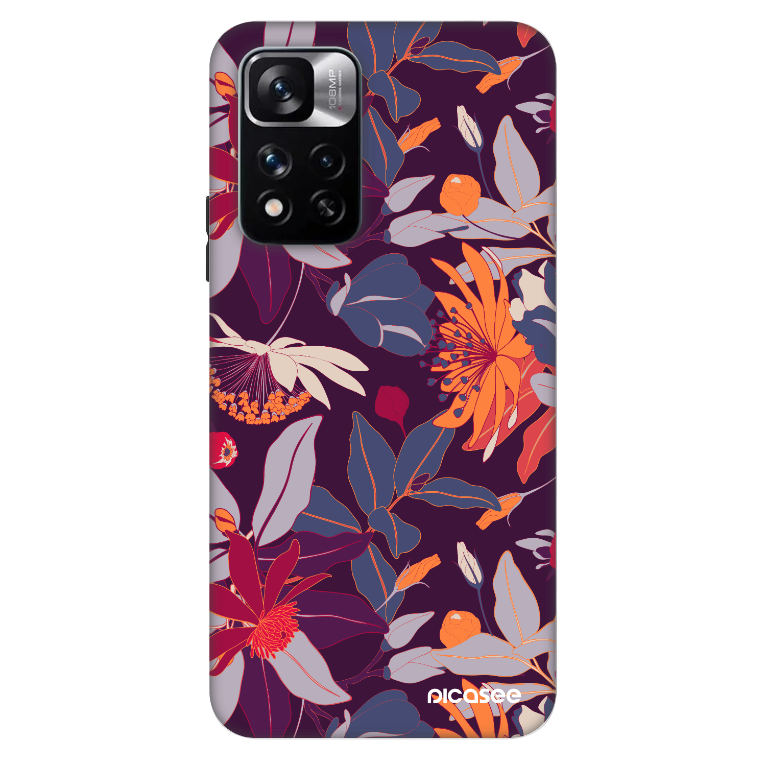 Picasee Fashion Case για Xiaomi Redmi Note 11 Pro - Purple Leaf