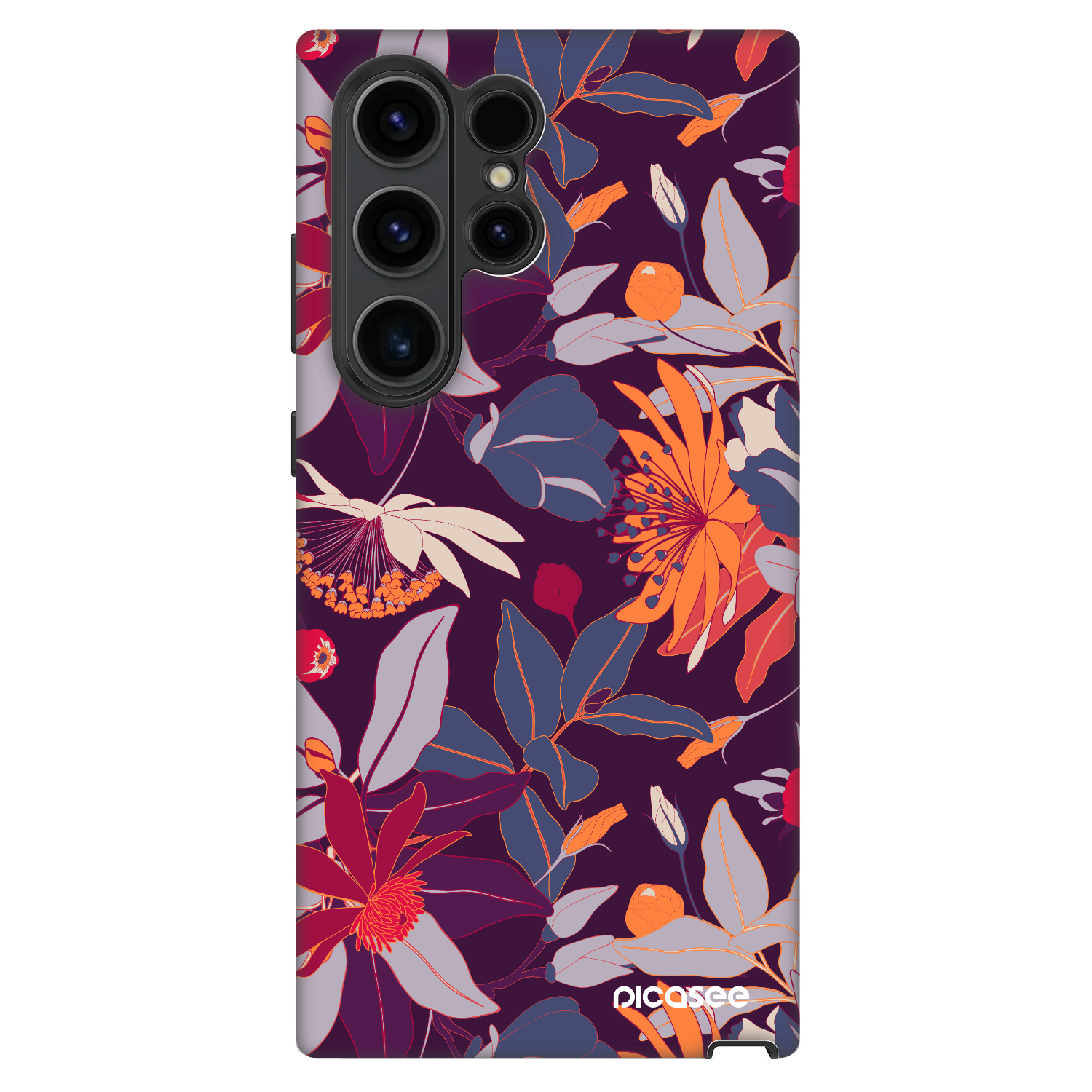 Picasee Fashion Case για Samsung Galaxy S22 Ultra 5G - Purple Leaf