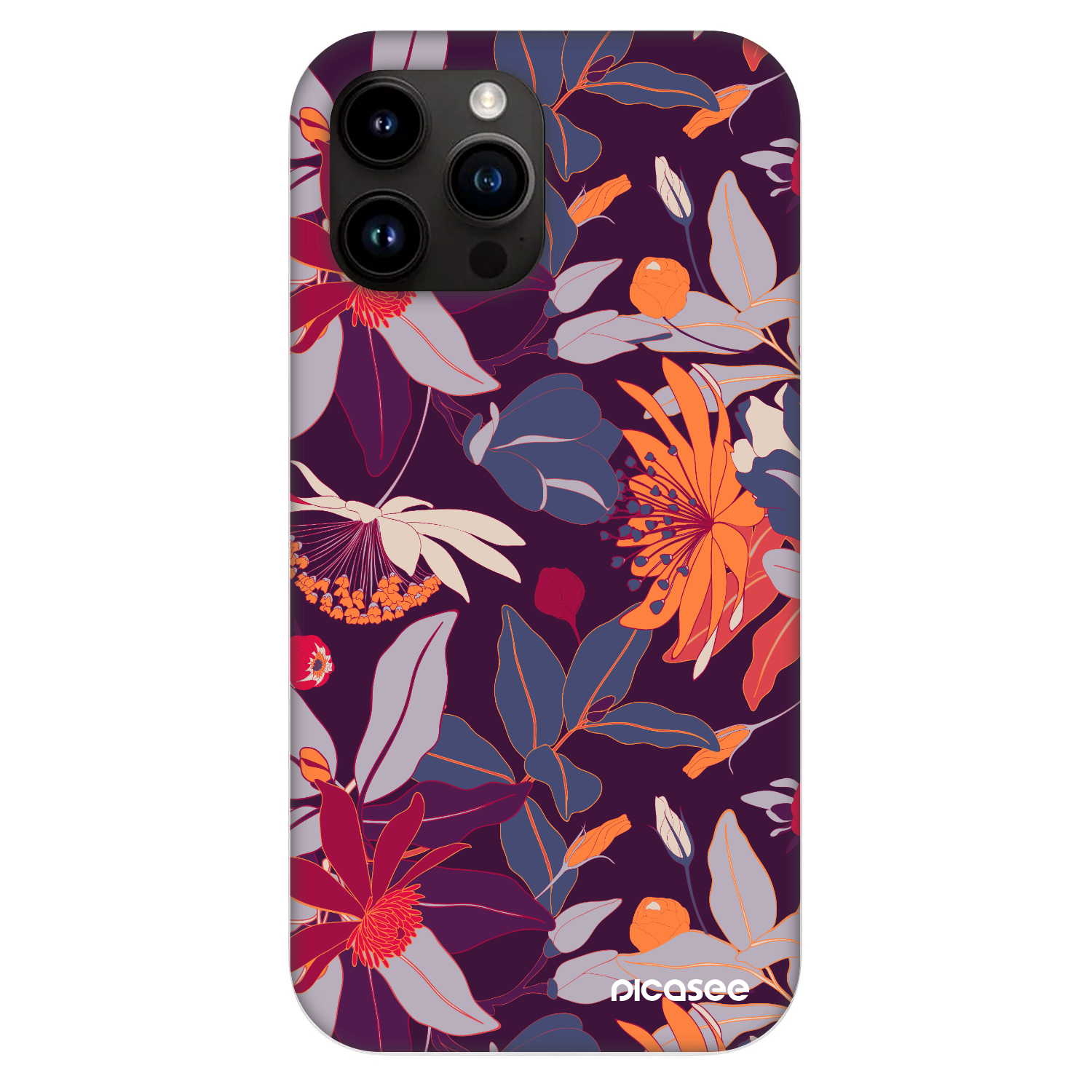 Picasee Fashion Case MagSafe για Apple iPhone 13 Pro Max - Purple Leaf