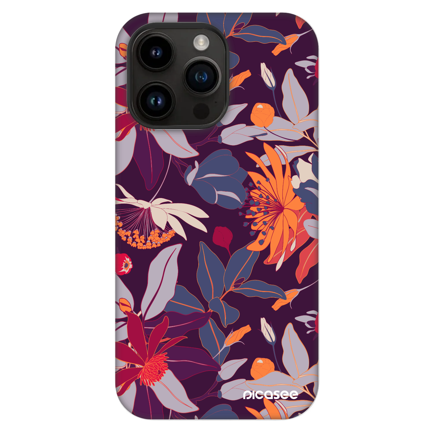 Picasee Fashion Case MagSafe για Apple iPhone 14 Pro Max - Purple Leaf