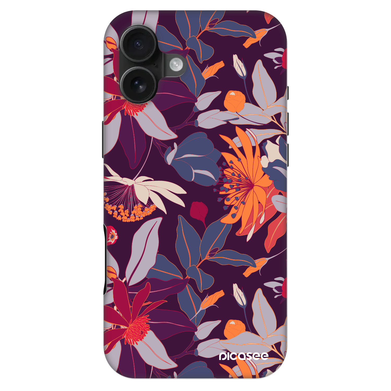 Picasee Fashion Case MagSafe για Apple iPhone 16 Plus - Purple Leaf