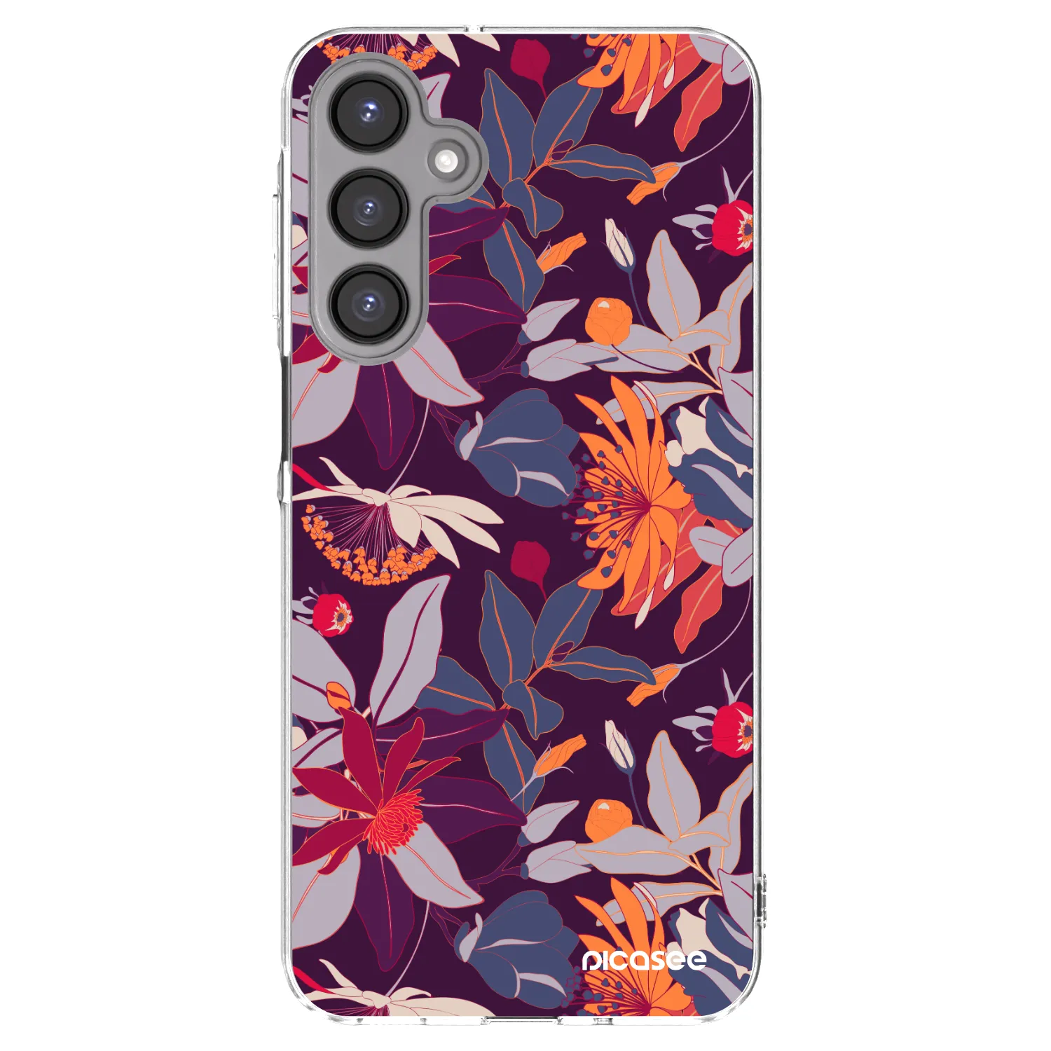 Picasee διαφανής θήκη σιλικόνης Samsung Galaxy A16 4G - Purple Leaf