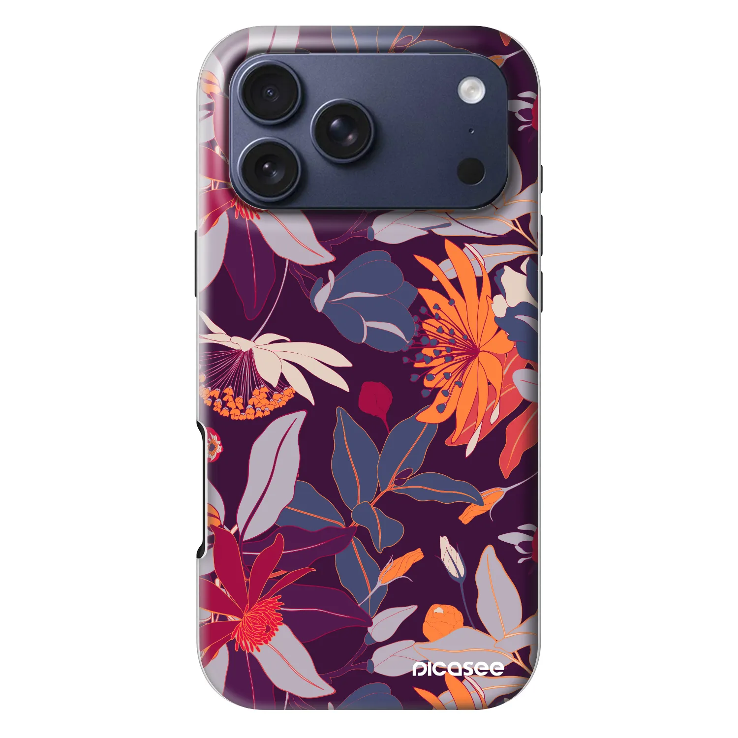 Picasee Fashion Case MagSafe για Apple iPhone 18 Pro Max - Purple Leaf
