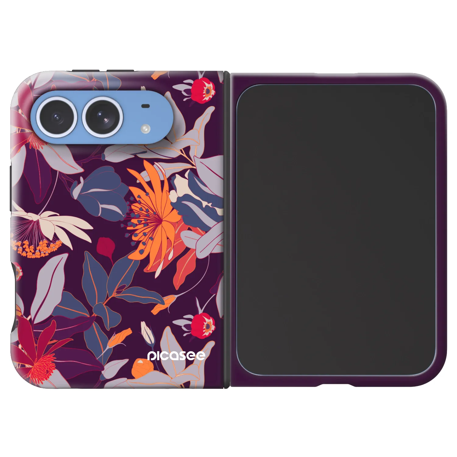 Picasee Fashion Case MagSafe για Apple iPhone Duo - Purple Leaf