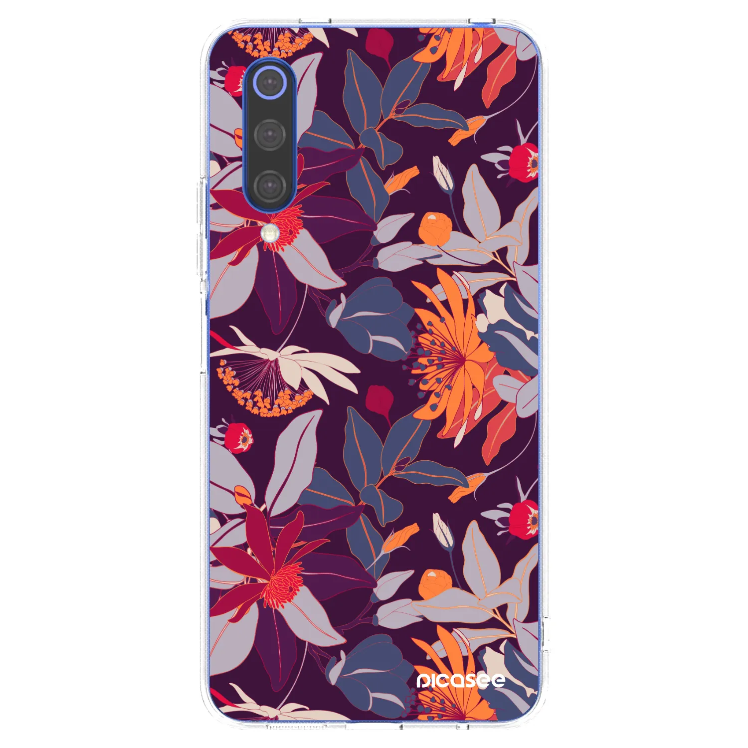 Picasee διαφανής θήκη σιλικόνης Xiaomi Mi 9 SE - Purple Leaf