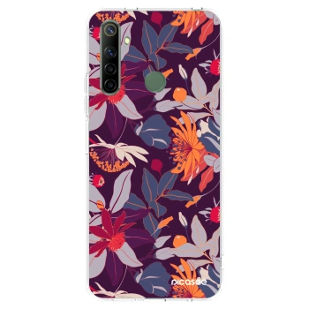Picasee διαφανής θήκη σιλικόνης Realme 6i - Purple Leaf