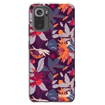 Picasee διαφανής θήκη σιλικόνης Xiaomi Redmi Note 10S - Purple Leaf