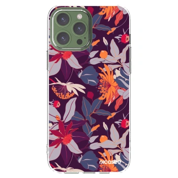 Picasee διαφανής θήκη σιλικόνης Apple iPhone 13 Pro Max - Purple Leaf