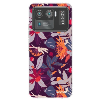 Picasee διαφανής θήκη σιλικόνης Xiaomi Mi 11 Ultra - Purple Leaf