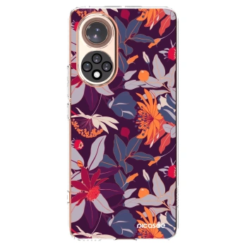 Picasee διαφανής θήκη σιλικόνης Honor 50 5G - Purple Leaf