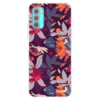 Picasee διαφανής θήκη σιλικόνης Motorola Moto G60 - Purple Leaf