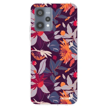 Picasee διαφανής θήκη σιλικόνης Realme 9 Pro 5G - Purple Leaf