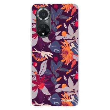 Picasee διαφανής θήκη σιλικόνης Huawei Nova 9 SE - Purple Leaf