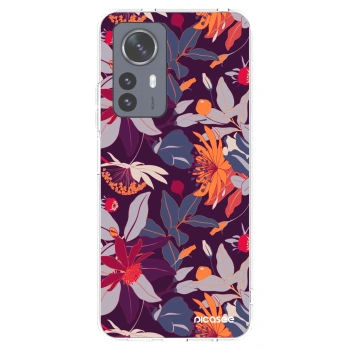 Picasee διαφανής θήκη σιλικόνης Xiaomi 12 Pro - Purple Leaf