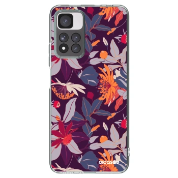 Picasee διαφανής θήκη σιλικόνης Xiaomi Redmi Note 11 Pro+ 5G - Purple Leaf