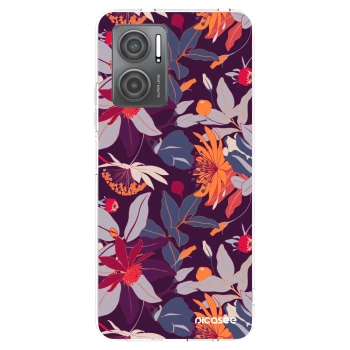 Picasee διαφανής θήκη σιλικόνης Xiaomi Redmi 10 5G - Purple Leaf