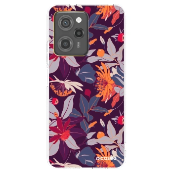 Picasee διαφανής θήκη σιλικόνης Xiaomi Poco X5 Pro - Purple Leaf
